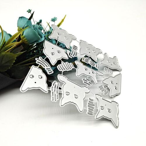 Cute Probe Cat Set Scrapbooking Paper Die Cut Stencils Metal