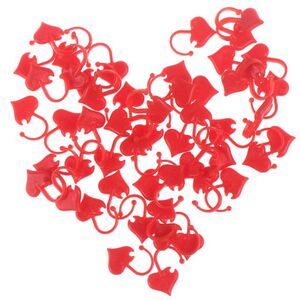 50pcs Heart Shaped Stitch Markers Plastic Knitting Crochet L