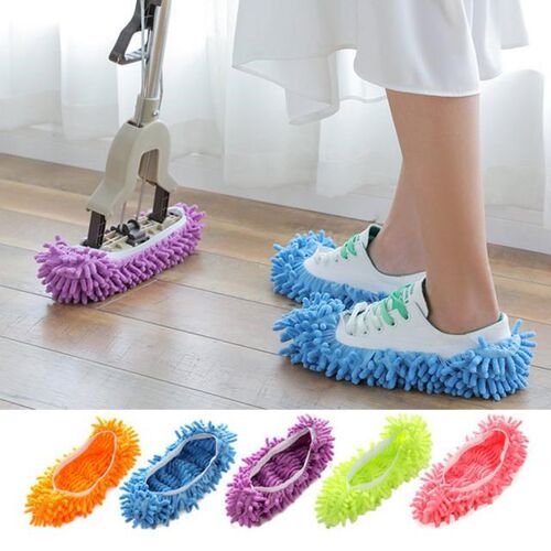 1Pair Multi-Function Home Dust Cleaner Mop Rag Slippers Shoe