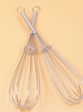 Mini Stainless Steel Egg Beater Hand Push Whisk Wire Cream W