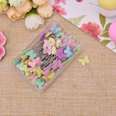 100Pcs/lot Diy Patchwork Pin With Box DIY Button Head Pins S