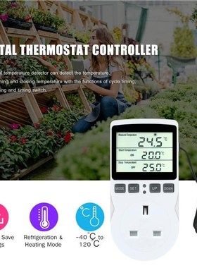 Digital Thermostat Controller 适用于 Terrarium Aquarium Rept
