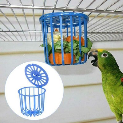 Bird Parrot Feeder Cage Fruit Vegetable Holder Cage Accessor