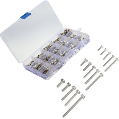 Suleve MXSS2 300Pcs M2/M2.5/M3 Stainless Steel Hex Socket Ca