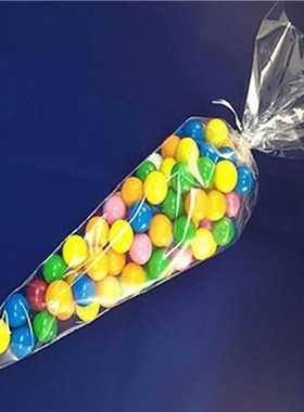 50pcs 18*37cm Candy Cone Clear Sweet Chocolate Cupcake Wrapp