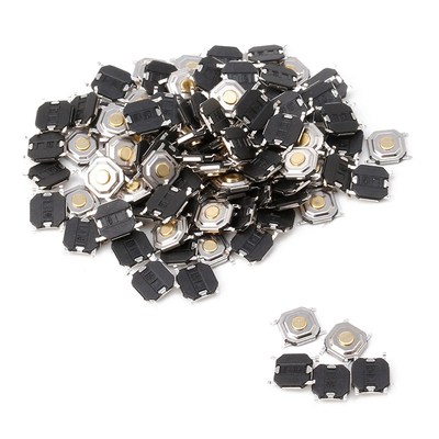 100PCS 4 Pin Waterproof Microswitch Tactile Tact Push Button