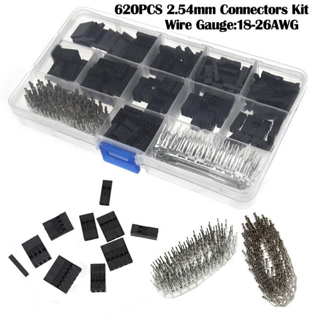 620pcs Dupont Terminals Wire Cable Jumper Pin Header Connect
