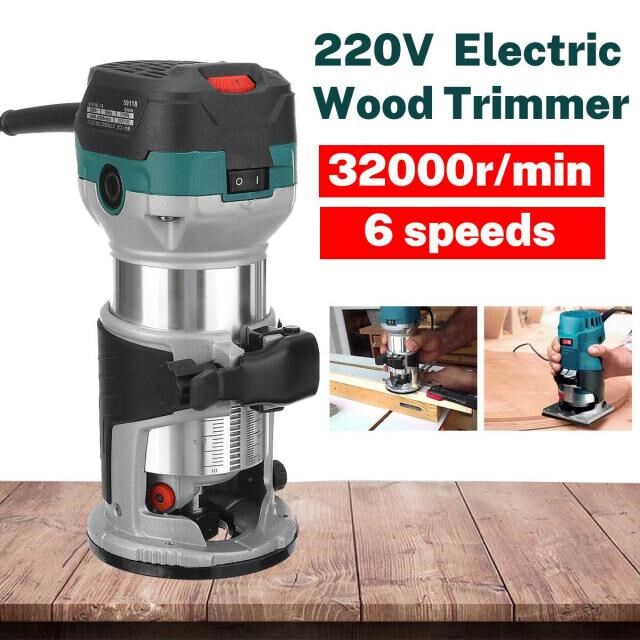Drillpro 6 Speeds 220V Electric Trimmer Hand Trimmer Wood Ro