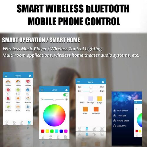 100W Modern Ceiling Lights Dimmable LED RGBW Bluetooth Speak
