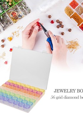 28/56 Grid Diamond Painting Accessory Box Jewelry Box Rhines