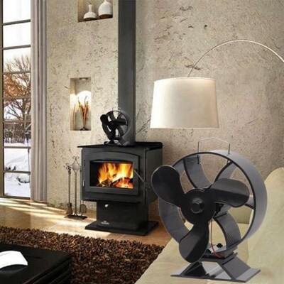 3 Blade Heat Powered Stove Fan 适用于 Wood Fireplace Log Bur