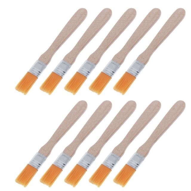 10Pcs Wooden Handle Brush Nylon Bristles Welding Cleaning To