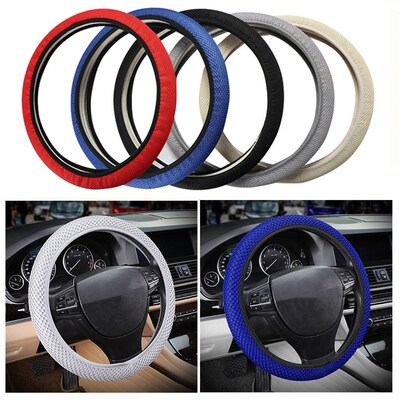 38cm Four Seasons Car Steering Wheel Cover Breathable Sandwi