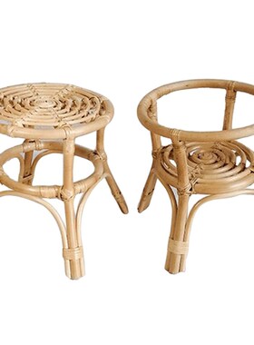 Natural Rattan Plant Stand Rack Indoor Flower Pot Holder Gar