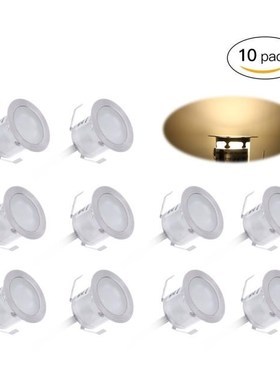 10PCS 32mm LEDs Lights 0.6W 500LM Small Recessed In-ground U