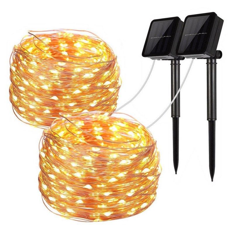 LED Outdoor Solar Lamp String Lights 100/200 LEDs Fairy Holi