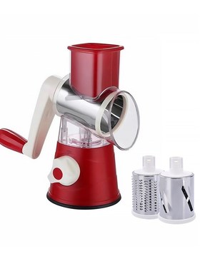 Vegetable Slicer Chopper Rotary Cheese Grater with 3 Interch