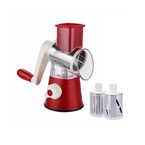 Vegetable Slicer Chopper Rotary Cheese Grater with 3 Interch
