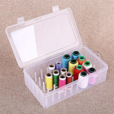 Plastic Bobbin Box Sewing Bobbins Transparent Threads Storag