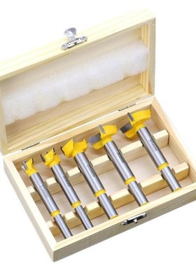 5PC Forstner Tips Hinge Boring Drill Bit Set for Carpentry W