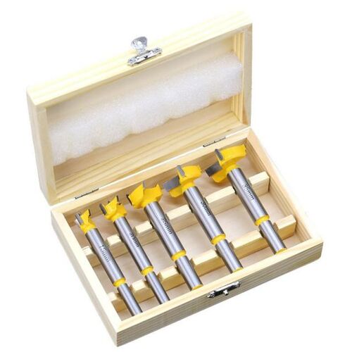 5PC Forstner Tips Hinge Boring Drill Bit Set for Carpentry W