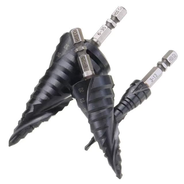 3-13/6-25/6-35mm HRC89 M35 Cobalt Step Drill Bit Coated Step