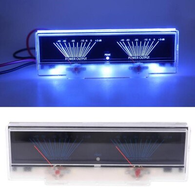 Power Amplifier Panel Dual Analog VU Meter Audio Level dB Me