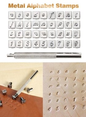 36pcs Steel Alphabet Number Stamp Punch Leather Tools Set fo