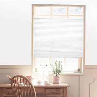 Self-Adhesive Pleated Blind Curtains Half Blackout Bathroom
