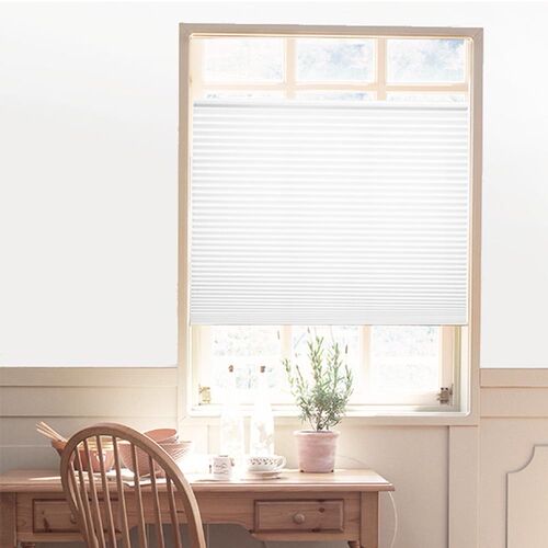 Self-Adhesive Pleated Blind Curtains Half Blackout Bathroom