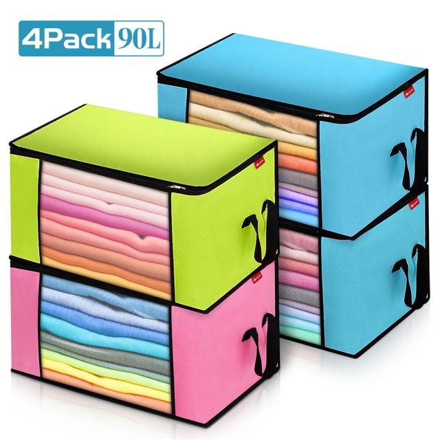 3-4pcs/set Clothes Quilt Storage Bag Blanket Closet Sweater