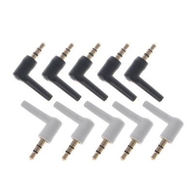10Pcs Gold 3 Pole 4 Pole 3.5mm 90 Degree Male Stereo Headpho