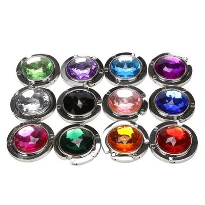 1PC 12 Colors Handbag Bag Hook Hanger Holder Alloy Folded Fa