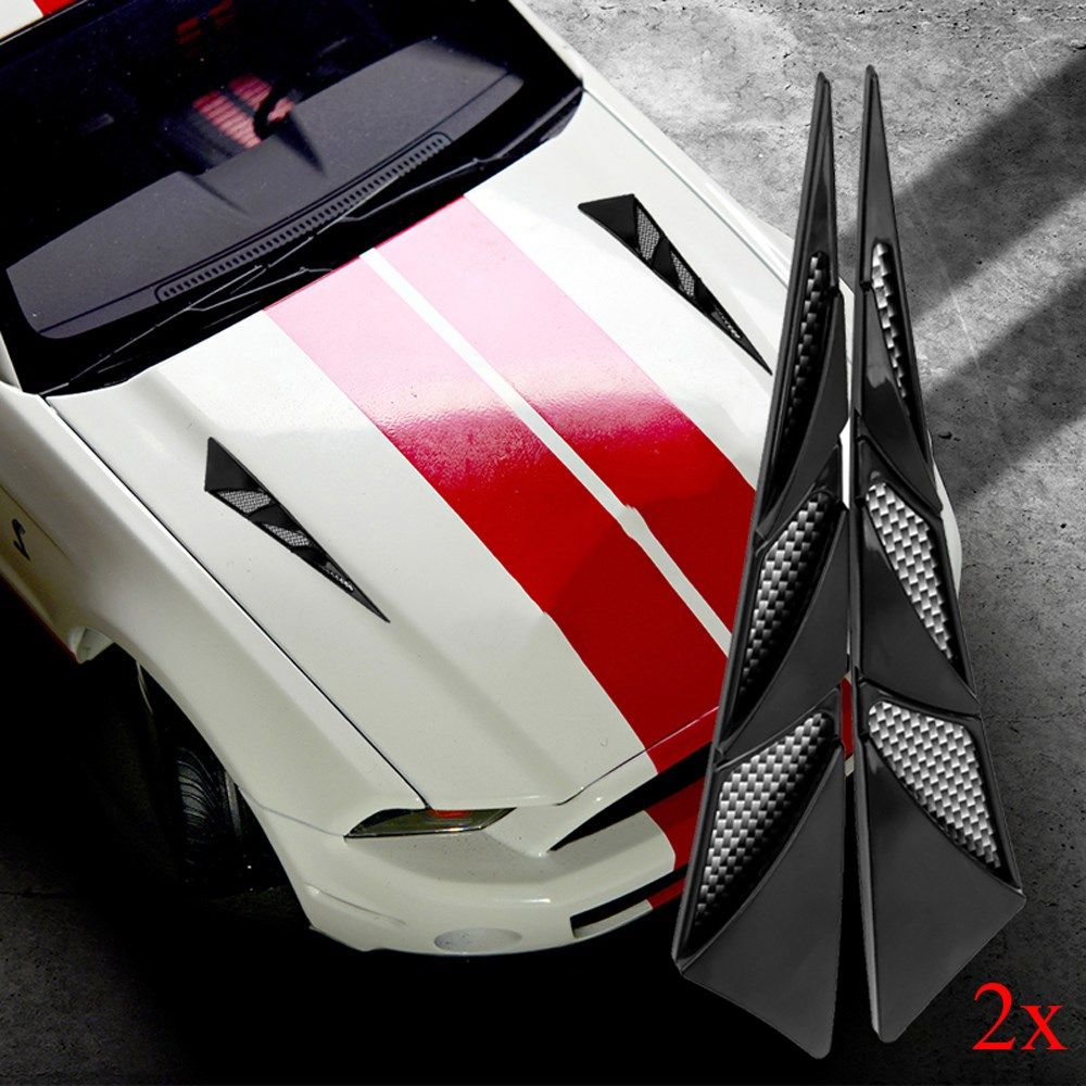 1 pair car exterior decoration car hood stickers black unive