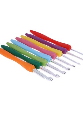 Crochet Hook Set 2.5-6.0mm 8pcs/set Aluminum Ergonomic Croch