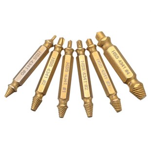 6pcs Extractor Easy Bolt Out Screw Damaged Gold Speed