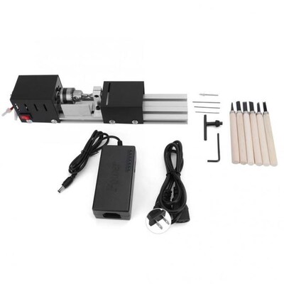 1 Set Mini Lathe CNC Beads Machine DIY Woodworking Lathe Gri