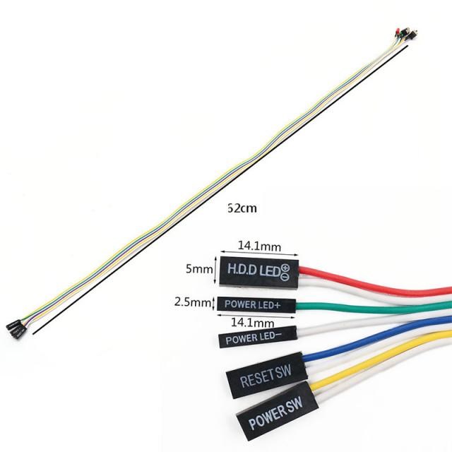 1 pc ATX PC Computer Motherboard Power Cable 2 Switch On/Off