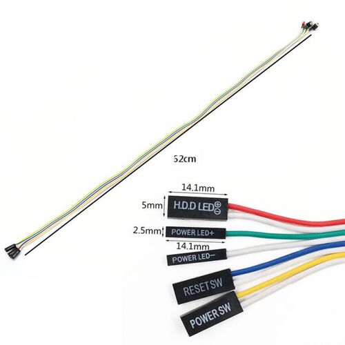 1 pc ATX PC Computer Motherboard Power Cable 2 Switch On/Off