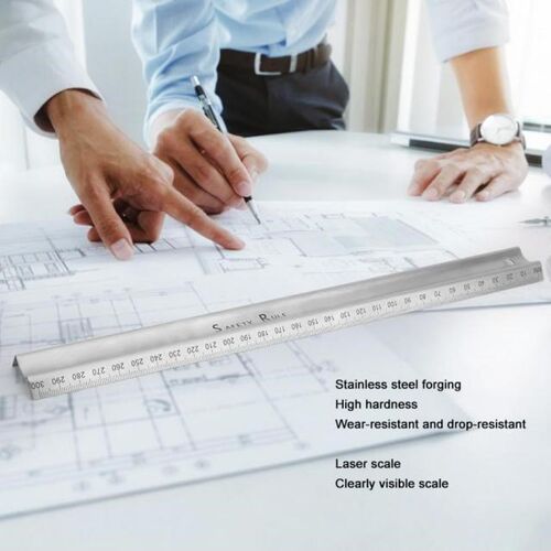 M-Type Cutting Ruler Stainless Steel Measuring Tool Hardware