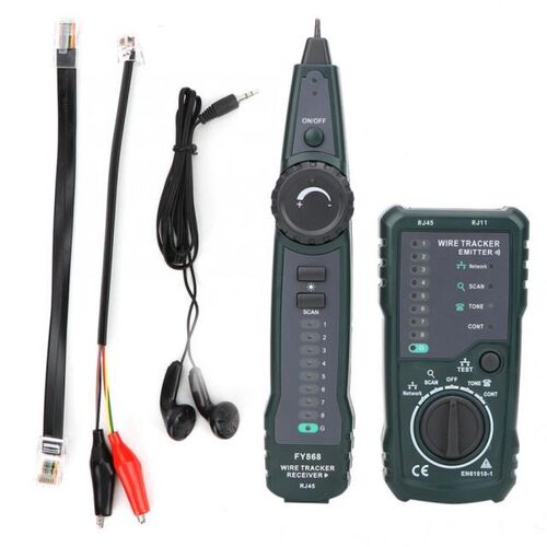 FY868 Telephone Network Cable Tester RJ45 RJ11 BNC Lan Wire