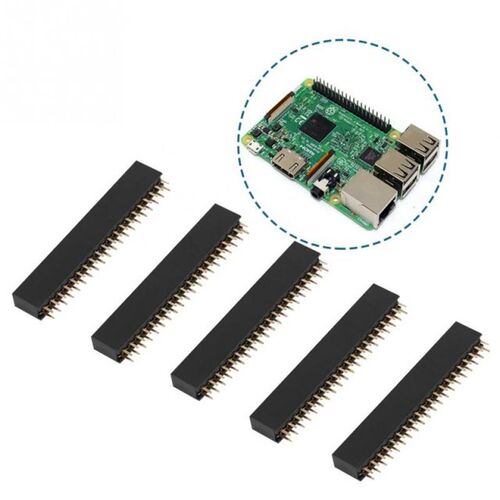 5pcs 2 x 20 Pins 2.54m Pitch Female Dual Row Short Pin Heade