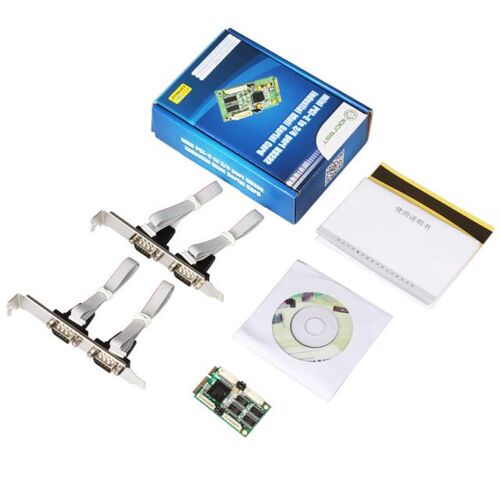 Good Quality Mini PCI-Express to 4-port RS232 DB-9 Pin Indus