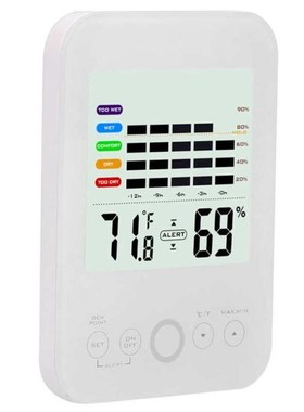 Touch-Screen Thermohygrometer Electronic Digital Wall-Mounte