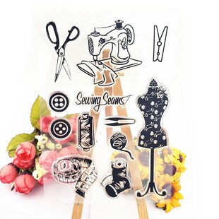 Sewing Silicone Clear Seal Stamp DIY Scrapbooking Embossing