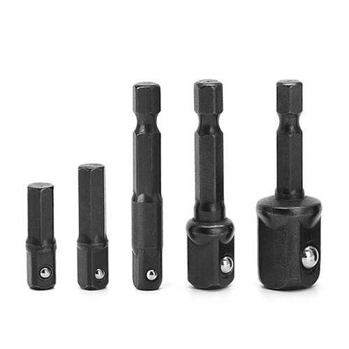 5Pcs Hex Shank Wrench Drive Power Drill Socket Bit Adapter D