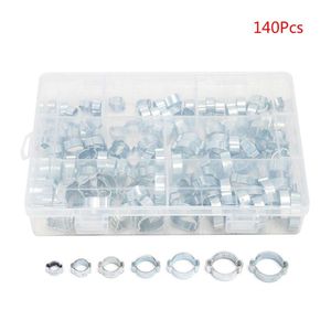 140PCS/BOX Stainless Steel Double Ear O Clips Clamps Metal P
