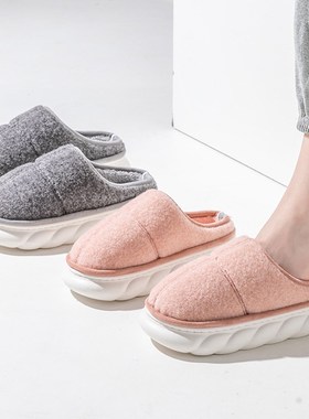 New Warm Cotton Slippers Women Winter Shoes Home Men Indoor