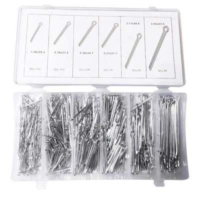 555pcs 1.58*25.4 2.38*25.4 2.38*38.1 3.17*31.7 Cotter Pin Se