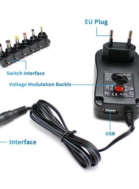 USB 220V Power Supply Adjustable AC/DC Converter 220V TO 3V